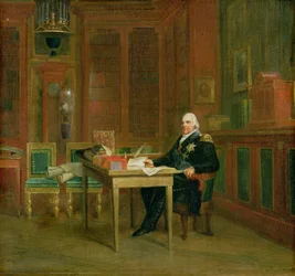 Louis XVIII in His Study at the Tuileries